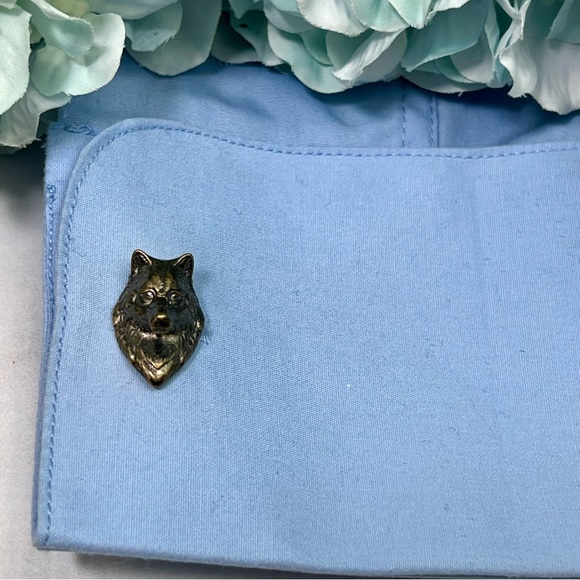 Vintage 3D Gunmetal Wolf Cufflinks - Picture 12 of 16